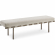 Carson Bench in Beige Fabric & Bronze Metal